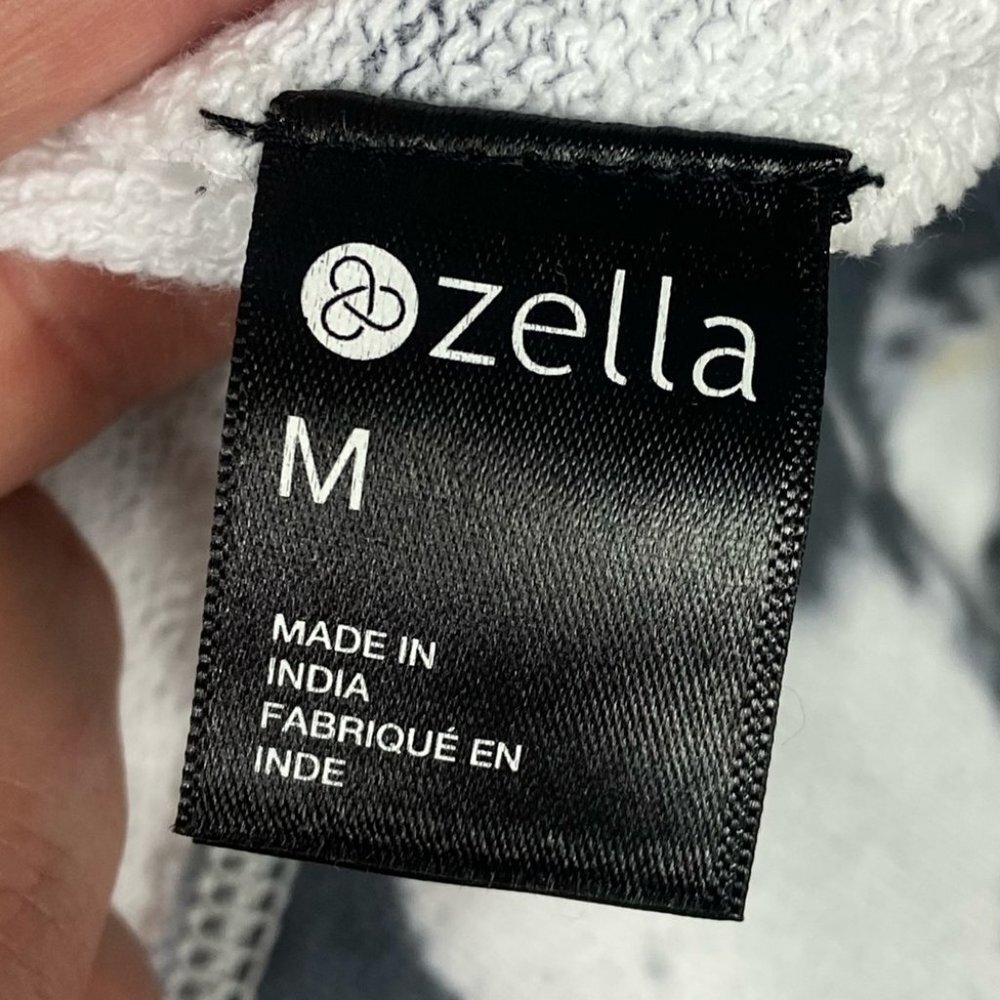 NWT Nordstrom Zella Jamie Ink Splatter Crew Sweatshirt Size Medium Oversize Boho - Picture 9 of 10